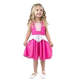 Little Adventures Sleeping Beauty Pink Princess Twirl Dress (X-Small Size 2) - Machine Washable Child Pretend Play and Party Dress with No Glitter