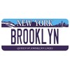 Signs 4 Fun STKNY08 NY Brooklyn Plate Large Sticker, Blue