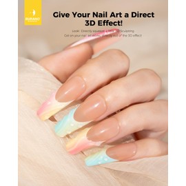 BURANO 3D Clear Nail Sculpting Gel, 15G Nail Glue Gel for Nail Art Designs, Clear Gel Polish Molding Gel for Drawing, Liner Gel for Sculpture and Decoration (1 bottle)