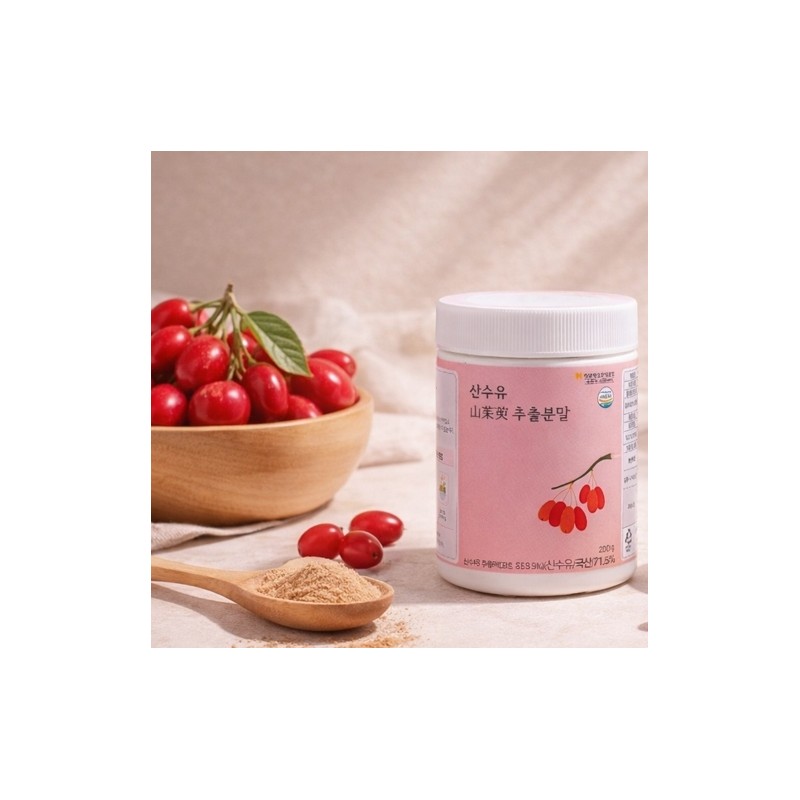 Wellus Cornelian Cherry Extract Powder 200g / 웰러스 산수유 추출분말