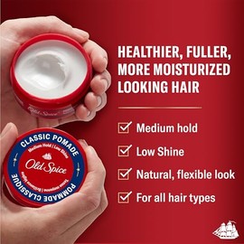 Old Spice Hair Styling Pomade for Men, Medium Hold No Shine 2.22 Fl Oz Each, Twin Pack