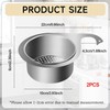 Límite-MX 2PCS Colador para Fregadero de Cocina Acero Inoxidable,Stainless Steel