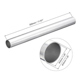 TA-VIGOR 1Pc 6063 Aluminum Round Tube, 35mm OD 32mm ID 300mm Length Metal Seamless Straight Tubing Aluminum Pipe for Home Furnishing, Machinery, DIY Handicraft