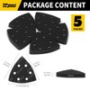 5 Pack 90 mm Triangle Sanding Interface Pads, Hook and