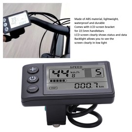 Electric Bicycle S866 LCD Display Meter, 24V 36V 48V Control Panel with Waterproof Plug for Electric Bike