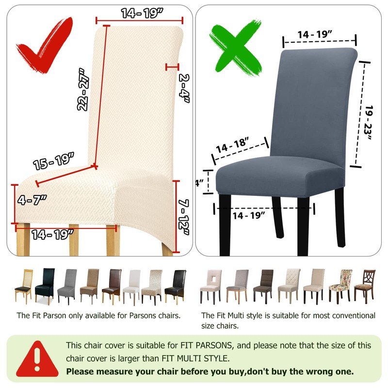 Lellen XL Size Stretch Chair Covers for Dining Room Large