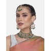 Aheli Traditional Gold Plated Kundan Choker Necklace Chandbali Earring &