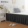 RIMELA Black Bed Skirt King Size 15 Inch Drop, Elastic