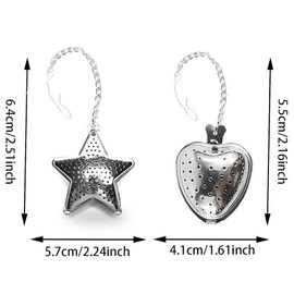 2 PCS Stainless Steel Tea Infuser Balls with Chain Hook - 304 Food-Grade Mesh Tea Strainer for Loose Leaf Tea, Mugs, Teapots & Spices | Durable for Mess-Free Brewing‌