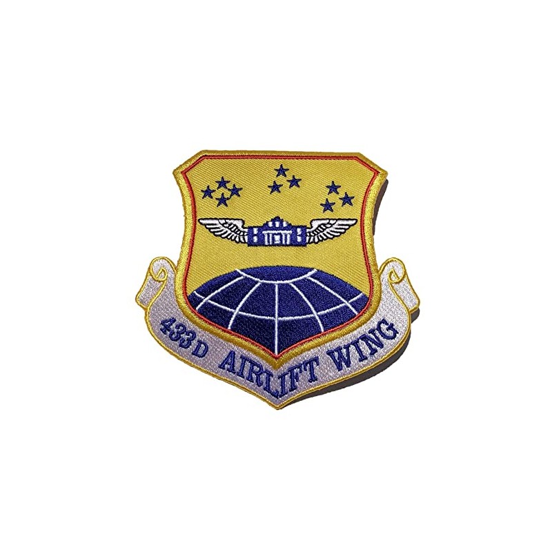 Squadron Nostalgia LLC 433rd Airlift Wing Patch – Plastic Backing