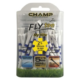 Champ Zarma FLYtee My Hite 2-3/4" 30 Count - White with Blue Stripes