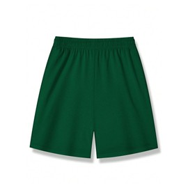 VIPWOLF - Pantalones cortos con estampado de cruz para hombre, estilo gótico, con cordón en la cintura, Verde oscuro, X-Large