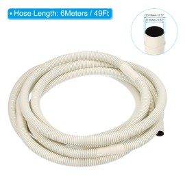 PATIKIL 20ft Air Conditioner Drain Hose, Universal AC Drain Hose for Replacement and Drain Hose Extension Ductless Mini-Split Window AC Unit Faucet, Beige