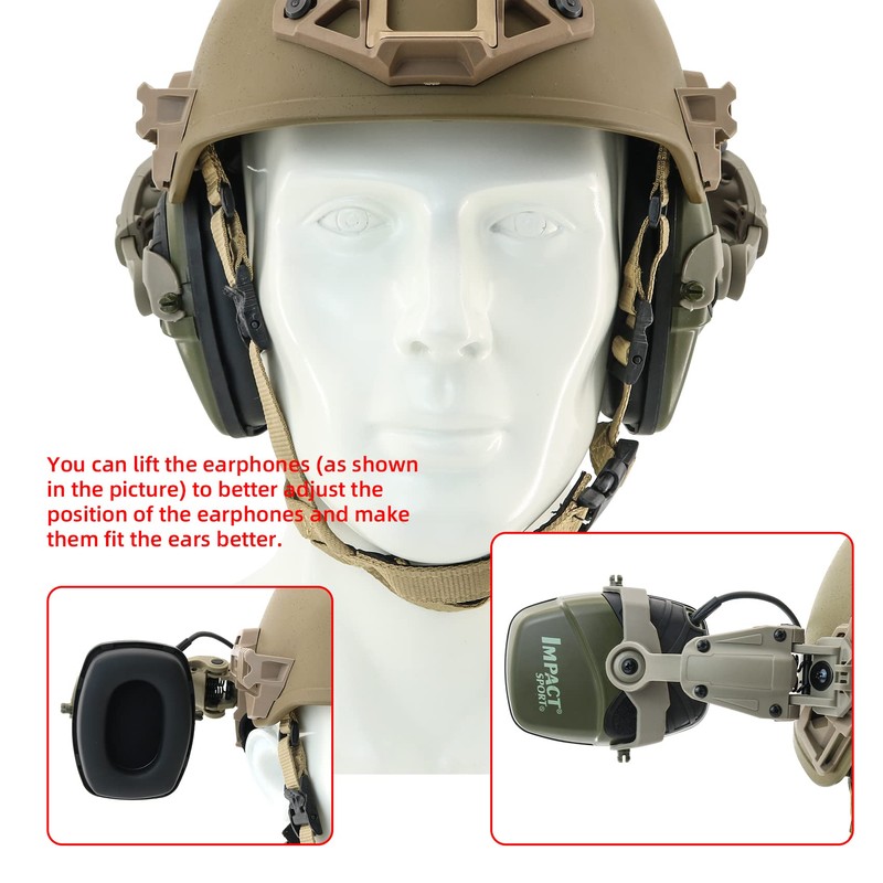 HEARFALCOM New Tactical Helmet Rail Adapter Compatible with Wendy 2.0