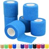 2" Self Adhesive Bandage Wraps, 6pcs Vet Wraps, Light Blue,
