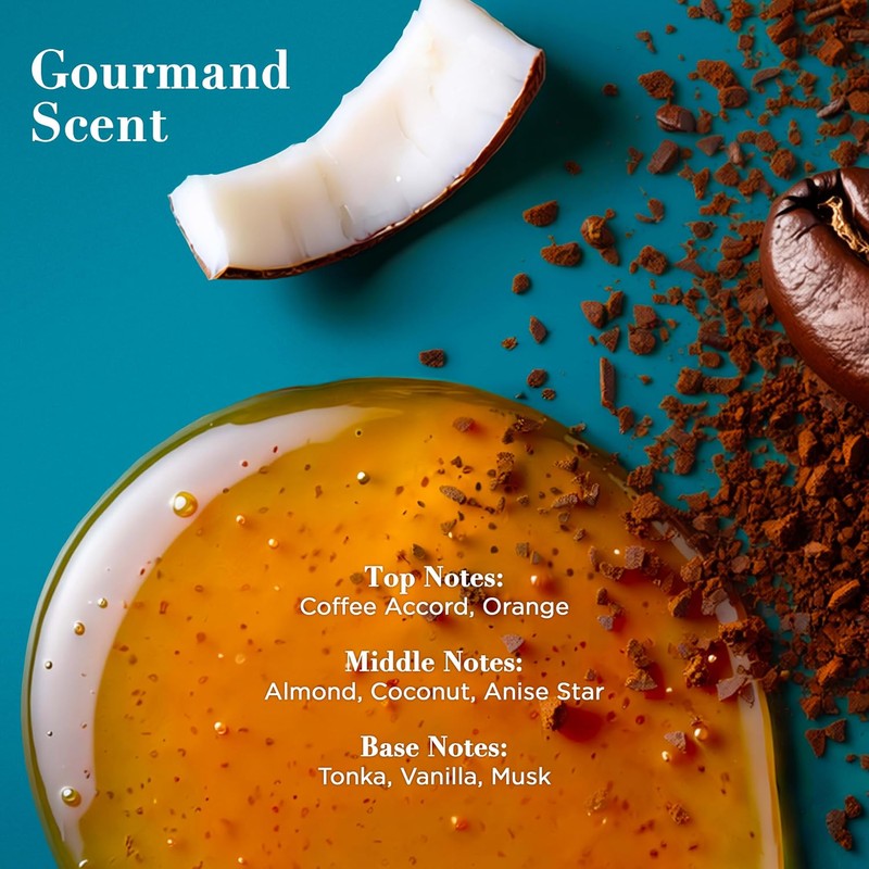 OGX, Body Wash y Exfoliante de Coco y Café, 577