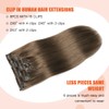 XDhair Clip in Hair Extensions 100g 6pcs 16 Inch Ash