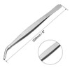 uxcell 8-Inch Stainless Steel Tweezers with Curved Serrated Tip Daily