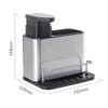 CMOISO Kitchen Sink Organiser, Sponge Holder for Kitchen Sink, Stainless