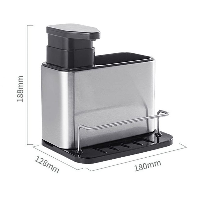CMOISO Kitchen Sink Organiser, Sponge Holder for Kitchen Sink, Stainless