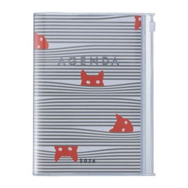 MARK'S 2025/26 Pocket Calendar, A6 Cats // Grey: From September 2025 to December 2026