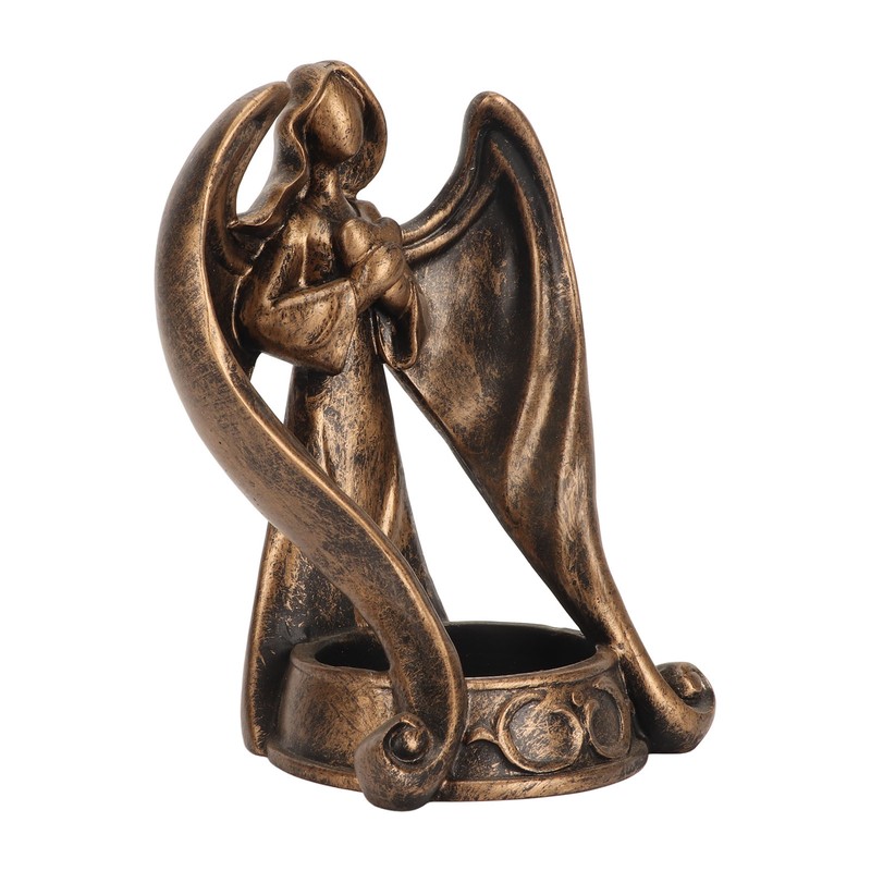 Candle Holder Resin Candlestick Base Angel Figurine Design Home Decoration