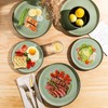 LERATIO Ceramic Dinnerware Sets for 4,12 Pieces Poreclain Plates and