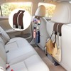 Roucerlin 2 Pieces Car Seat Back Storage Hook, Suede Leather