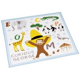 Skater ZOO KB4 Lunch Cloth, 16.9 x 16.9 inches (43 x 43 cm), Made in Japan, Curious George