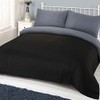 Brentfords Plain Dye Duvet Cover with Pillowcase Reversible Bedding Set