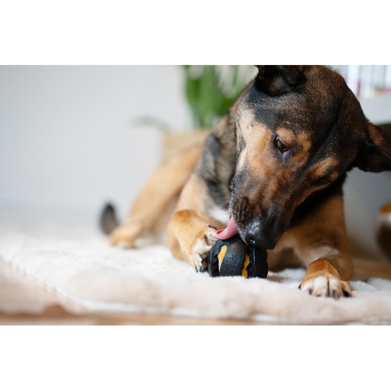 Zeus Chewchasers Ball Shaped Dog Toy, Treat Dispensing Toy, Black,