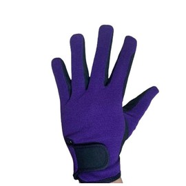 mustang eq Ladies Equestrian Gloves All Weather Outdoor Sports Gloves Horse Riding (Large, Purple)