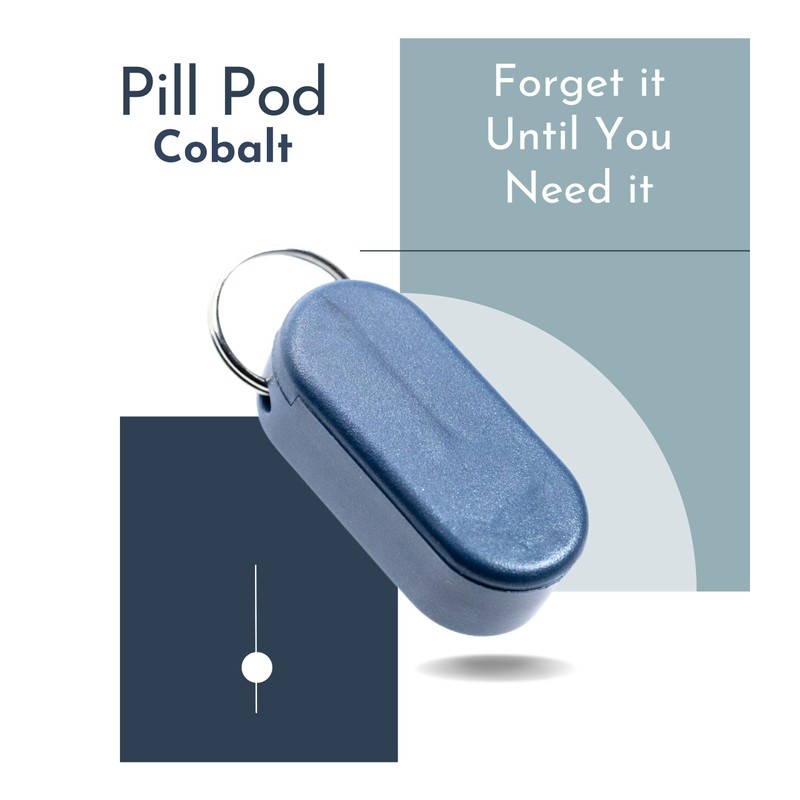 Pill Pod Micro Magnetic Keychain Pill Holder 3-Pack - Compact,