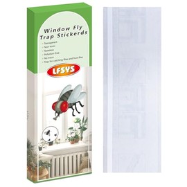 150 Pack Window Fly Trap, Fruit Fly Traps Indoors, Fly Paper Sticky Strips, Fly Traps for Indoors Clear