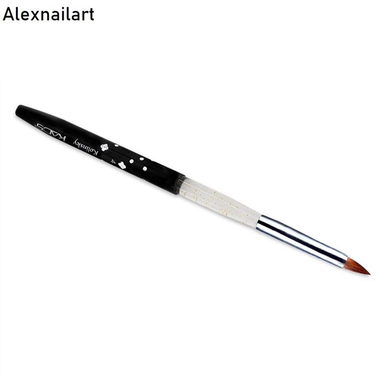 Kolinsky Acrylic Nail Brush Black 4#