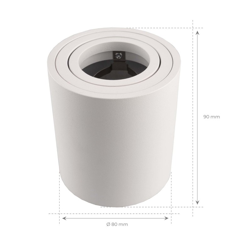 Ledvion - LED surface-mounted spotlights, round, dimmable, 5 W, 4000