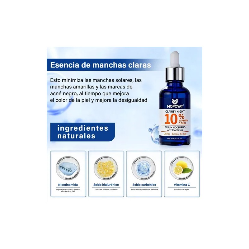 2pcs Sérum Noche Antimanchas Con Vitamina C Pura, 30ml