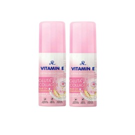 Vit E 2 Bottles AR Vitamin E Gluta Collagen Roll On Deodorant