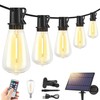 Larkvue 48FT Solar Outdoor String Lights with Remote & Timer,