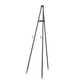 Deco 79 Metal Extra Large Free Standing Adjustable Display Stand Easel with Foldable Stand, 24" x 17" x 70", Black