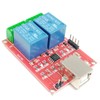 TopHomer 5V USB Relay 2 Channel Programmable Computer Control Switch