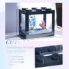 Tsxurepaw Small Betta Fish Tank, Stackable Mini Fish Tank Aquarium