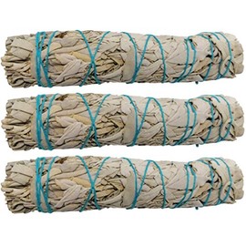 Californian White Sage Smudge Stick (6 inch)- Buffalo Sage- Incense - Purification Stick- Meditation - Mindfulness (Californian White Sage 6 inch x 3)