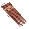 Wooden Chopsticks Japanese Style Rectangular Red Sandalwood Inlaid Boxwood Reusable