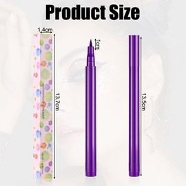 Aomig 24-Hour Waterproof Eyeliner, Precise Vegan Eyeliner, Flissy with Long-Lasting Hold, Smudge-Proof Formula, Eye-liner, Gentle Eyeliner for Sensitive Eyes, Perfect for Daily Makeup Artists (Purple,