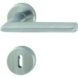 Hoppe Door Handle Set with Rosette BB Deadlock Stainless Steel Matt, 3080747