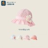 Baby Flower Hat for Girls, Cute Princess Newborn Spring/Autumn Sun Protection Cap (Average Size) 46cm) / Small Grain Court Hat [Orange] 3ea