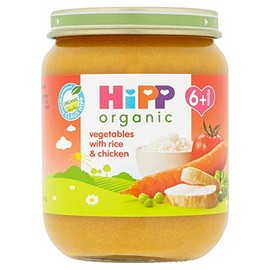 HiPP Organic Vegetables with Rice And Chicken Baby Food Jar 6+ Months, 125g
