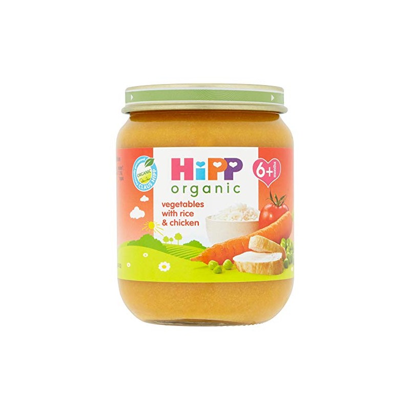 HiPP Organic Vegetables with Rice And Chicken Baby Food Jar