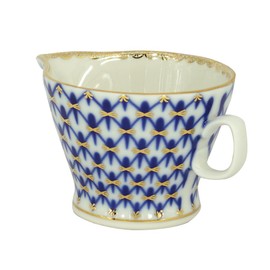 Lomonosov Imperial Porcelain Cobalt Net Tableware Teaware Collection (Gravy Boat 150 ml)